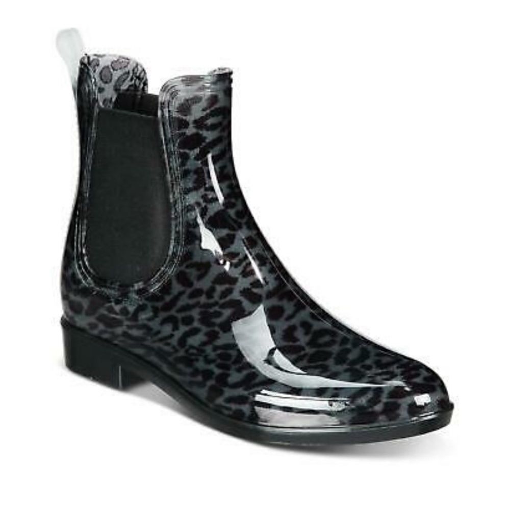INC Leopard Rain Boots